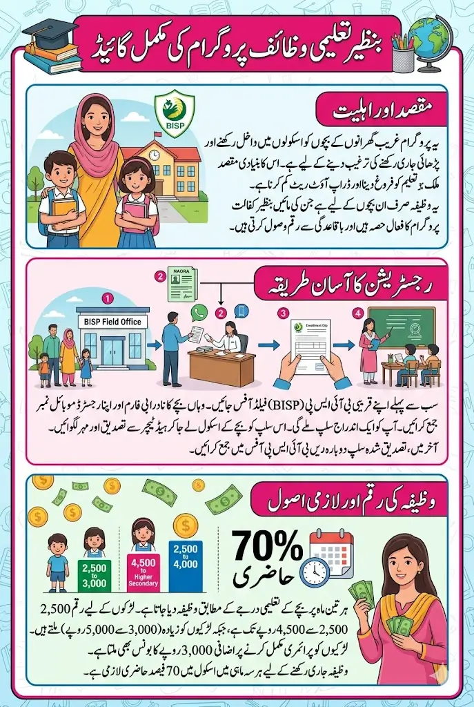 How to Get Benazir Taleemi Wazaif Rs. 5000 In 2026 Know Payment Details And New Registration Guide