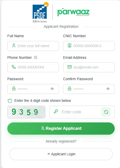 CM Punjab Parwaaz Card Registration Portal 2026
